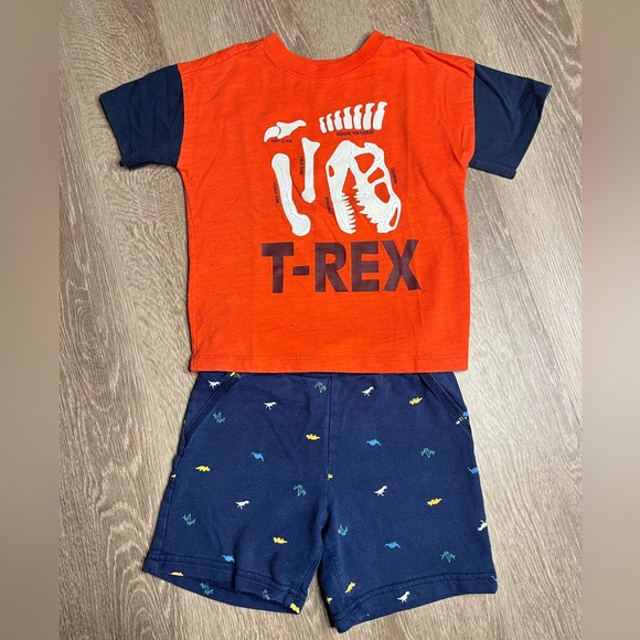 Garanimals Other - Boys 3T T-Rex T-Shirt and Shorts Set – Blue & Orange